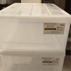 ニトリ押し入れケースワイド Mサイズ×2個の画像