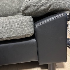 3人がけソファ　オットマン付きの画像