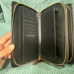 ダブルファスナー クラッチバッグ(Brown)の画像