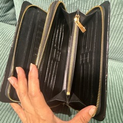 ダブルファスナー クラッチバッグ(Brown)の画像