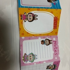 ラブブのメモ用紙&2種類のシール各3枚入りのセットの画像