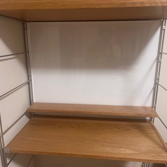 無印良品ステンレスユニットシェルフ　棚•追加小棚•バックパネル•ボックス•フラップ扉　ワイド大の画像