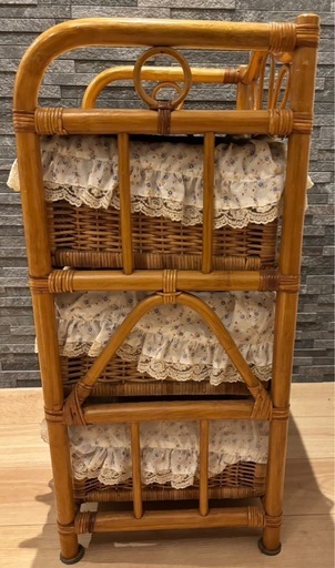 籐製 ラタン 3段 チェスト (くれ) 上小田井の収納家具《キャビネット