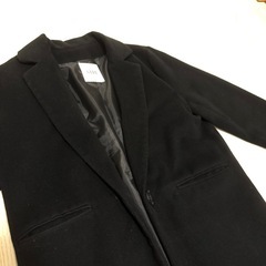 【GYDA】 チェスターコート ブラック ロングコート 黒　ジェイダの画像