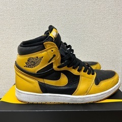 Nike Air Jordan 1 POLLEN 黒/黄 ハイカットの画像