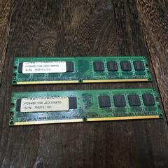 DDR2 800 1GB PC2 6400　2枚 メモリ 【h251126019】の画像