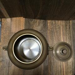 唐銅 利久好写 錆銅 唐銅筋入 鬼面 水指 金森紹栄 皆具  茶道具 【h251126002】の画像