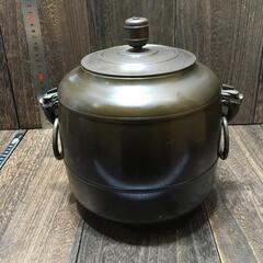 唐銅 利久好写 錆銅 唐銅筋入 鬼面 水指 金森紹栄 皆具  茶道具 【h251126002】の画像