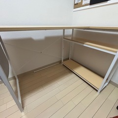 木目調デスク/パソコンデスクの画像