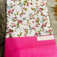 【新品】ハンドメイド　お花柄ピンクの画像