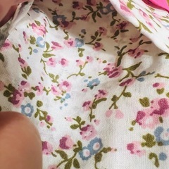 【新品】ハンドメイド　お花柄ピンクの画像
