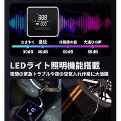 自転車空気入れ 電動空気入れ　自動停止機能　タイヤ空気圧検知　高速充填　5モード 空気入れの画像