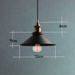 【未使用品】ペンダントライト2個セット LED電球付き 黒・金の画像