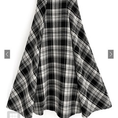 GRL今期新品タグ無し チェック柄ツイードフレアスカート500円の画像