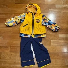 【双子】Disney プーさん　スキーウェア　100 2着セットの画像
