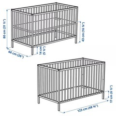 IKEA ベビーベッド　スニーグラルの画像