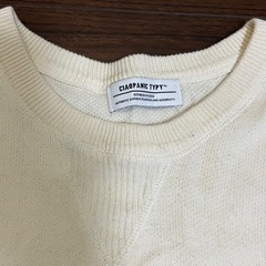 CIAOPANIC TYPYTA 長袖ニット オフホワイト クルーネックの画像