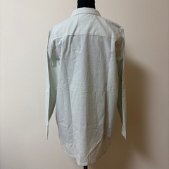 クロコダイル　ストライプ柄 長袖シャツ 薄緑の画像