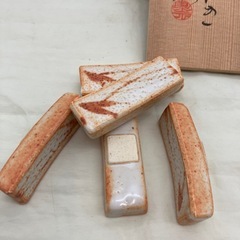 　未使用　美濃焼　陸月窯　志野焼　箸置き　非対面取引可能の画像