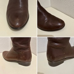 卑弥呼 本革ロングブーツ 濃茶 22.5の画像