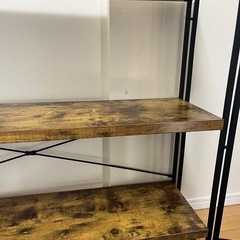 収納棚 スチールラック 木目調 飾り棚 ディスプレイラック（30×90×120）の画像