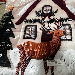 (新品未使用)4枚セットクリスマス・冬デザインのクッションカバー の画像