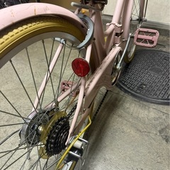 子供用自転車　24インチ　ピンク　６変速の画像