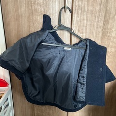 フリーサイズ　70 80 85　ミキハウス　　　　ベビー　マント　アウター　コート　　ネイビーの画像