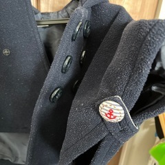 フリーサイズ　70 80 85　ミキハウス　　　　ベビー　マント　アウター　コート　　ネイビーの画像