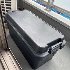 無印良品　再生ポリプロピレン入り　頑丈収納ボックス　ダークグレー　特大の画像