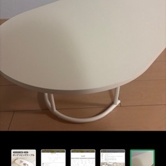 韓国ローテーブル　アイボリーの画像