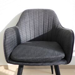 回転式ダイニングチェア（グレー・ファブリック）【小金井市民限定】（小金井市再生家具）品番：12-04-15 ※新規優先の画像