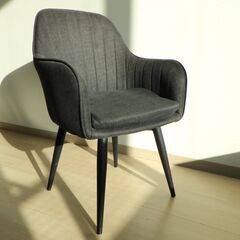 回転式ダイニングチェア（グレー・ファブリック）【小金井市民限定】（小金井市再生家具）品番：12-04-15 ※新規優先の画像