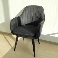 回転式ダイニングチェア（グレー・ファブリック）【小金井市民限定】（小金井市再生家具）品番：12-04-15 ※新規優先の画像