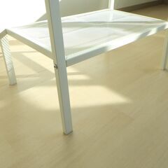 オープンラック（ホワイト・スチール）【小金井市民限定】（小金井市再生家具）品番：12-04-16 ※新規優先の画像