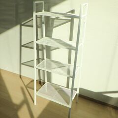 オープンラック（ホワイト・スチール）【小金井市民限定】（小金井市再生家具）品番：12-04-16 ※新規優先の画像