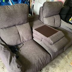 ニトリ　電動リクライニングソファ　ブラウンの画像
