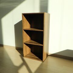 カラーボックス（ミドルブラウン・木目調）【小金井市民限定】（小金井市再生家具）品番：12-04-17 ※新規優先の画像