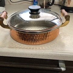 お話し中　銅鍋　蓋なしの画像