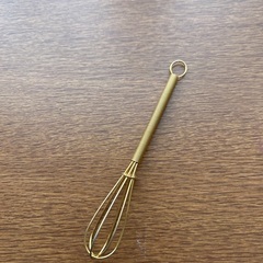 ミニ泡立て器とバターナイフ　レトロ　小さめ　中古　水中花の画像