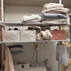 ニトリ　ランドリーつっぱり収納の画像