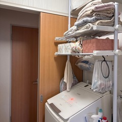 ニトリ　ランドリーつっぱり収納の画像