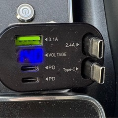 車 充電器 5in1 巻き取り式　車載充電器 シガーソケット 5台同時充電の画像