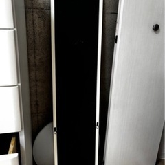 全身鏡　全長約123cm ホワイト　※12/24処分（削除）の画像