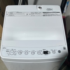 ２０２２年製　全自動洗濯機　４．５ｋｇ　ビックカメラ　オリジナルベーシック　ハイアール　ホワイト　ＢＷ－４５Ａの画像