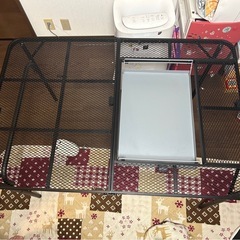 「美品」アウトドアテーブル バーベキュー テーブル 折りたたみ タフライト メッシュテーブル 高さ調節 コンロ設置対応 120×80cmの画像