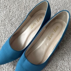 ライトブルー　パンプス　 L Lの画像