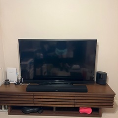 【1円・早い者勝ち】木製テレビボード／美品／ロータイプの画像