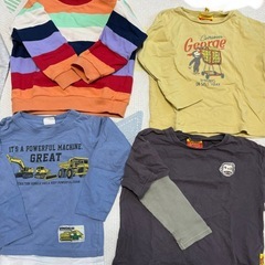 　キッズ　長袖Tシャツ　110cm h&m しまむら　はたらくくるま 6枚セットの画像