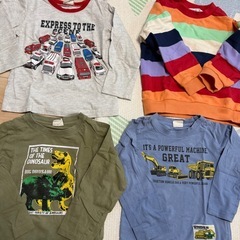 　キッズ　長袖Tシャツ　110cm h&m しまむら　はたらくくるま 6枚セットの画像